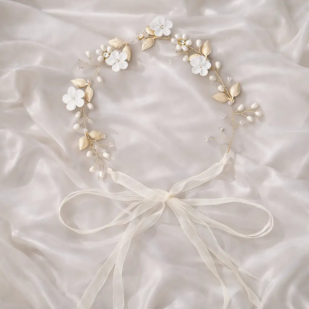 Accessoires de mariée pour cheveux : couronne, peigne, serre-tête ou diadème ?