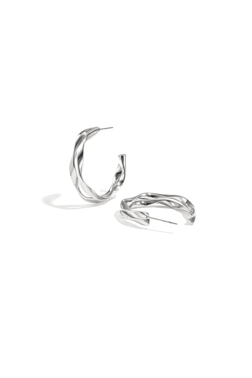 Organic double hoop earrings