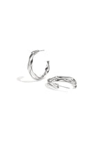 Organic double hoop earrings