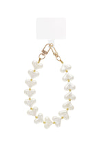 Cordon téléphonique tendance avec coeurs perlés