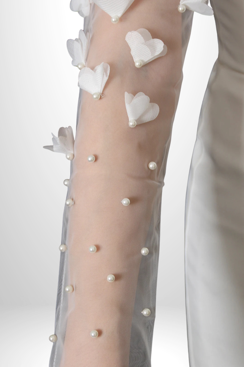 Gants Perlés en Tulle